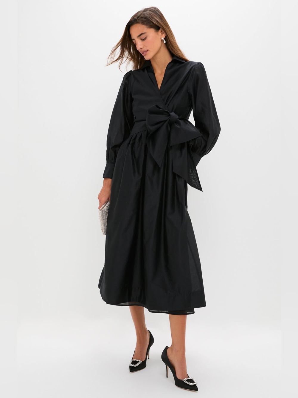Tuckernuck Black Tie Front Bow Bea Maxi Dress Size XXL NWT